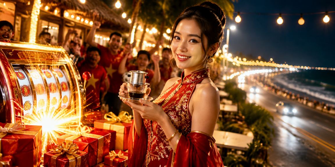 Người dùng Phan Thiết chơi slot game trên t360 tại quán cà phê